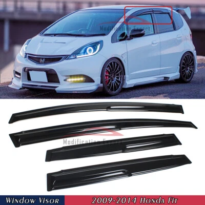 Для 2009-2014 Honda Fit GE8 3D волнистые JDM Mugen стиль козырьки для окон защита от дождя - Изображение 1 из 4