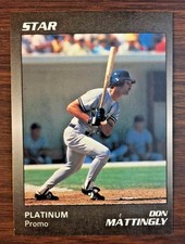 1990 Star Company DON MATTINGLY Limited Edition PLATINUM Promo Card  A1017512