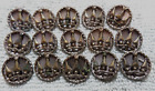 15 Antique Victorian Metal Picture Buttons 9/16" Fence ? Spears ?