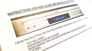 Button Replacement Kit For Arcam Solo Music System 13 switches with Instructions - Picture 1 of 4