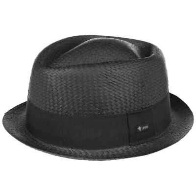 LIPODO Acapulco Black Pork Pie Strohhut Sommerhut Sonnenhut Strandhut Hut