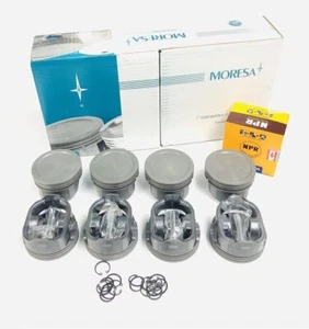 MORESA DISH Pistons Set/8+MOLY Rings for 2004-2007 GM Chevy 5.3L w/FLOAT PIN STD - Picture 1 of 6