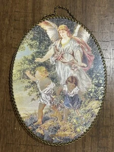 Victorian Flue Cover Replica The Guardian Angel w/Children Heirloom Editions USA - Bild 1 von 7