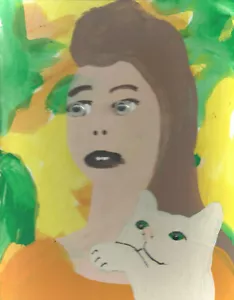 Jane with Erye by William Mayer new york artist surreal impressionist - Picture 1 of 4