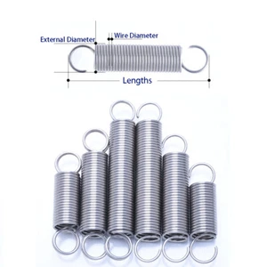 Hook Extension Tension Spring Wire Dia 0.3mm to 0.5mm Springs Steel Small Spring - Picture 1 of 4