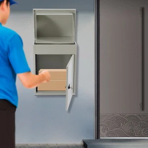 Large Parcel Package Delivery Drop Box Home Porch Lockable Mailbox Wall-Mounted - Picture 1 of 12