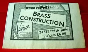 Brass Construction London Gig Vintage ORIG 1984 Press/Magazine ADVERT 4.5"x 3" - Imagen 1 de 3