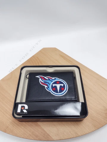 Tennessee Titans NFL Team Logo Embroidered Leather TRIFOLD Wallet Cover