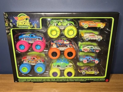 Mattel, Hot Wheels, Monster Trucks, Glow In The Dark, Exclusive Collection, BNIB - Image 1 of 2