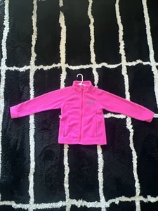 Columbia girls Medium Size 7/8 Pink Fleece Zip Up - Picture 1 of 8