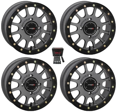 System 3 SB-5 Beadlock Gunmetal Wheels 14" Kawasaki Teryx Mule - Image 1 of 3