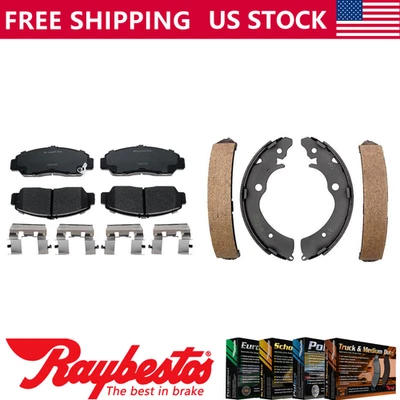 Front Rear Kit Ceramic Brake Pads & Brake Shoes For 2006-2010 Honda Civic - Изображение 1 из 4