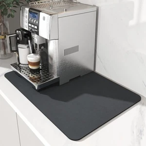 -Coffee Mat Hide Stain Rubber Backed Absorbent Dish Drying Mat for Kitchen Co... - Picture 1 of 7