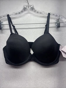 Women’s Auden Smoothing Lightly Lined Comfort Wire Bra Black 32C NWT - Picture 1 of 6