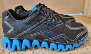 Reebok Men's Reezig Zigsonic Trainers Sneakers Black Blue 1-V49315 UK Size 6 - Imagen 1 de 20