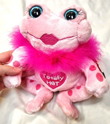 Juguetes de peluche básicos First & Main de 10" rosa dama Leila Frog totalmente populares Foto 1 de 4