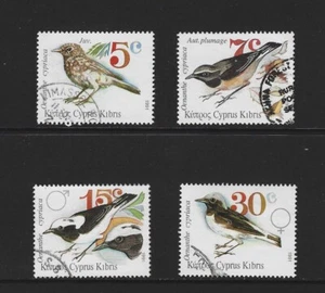 1991 CYPRUS BIRDS WHEATEAR Known as SKALIFOURTA, Set of 4v, VERY FINE USED - Picture 1 of 1