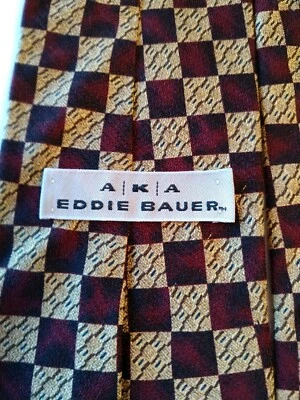 Галстук Eddie Bauer - галстук из 100% шелка. Сделано в США из импортного материала. - Изображение 1 из 4