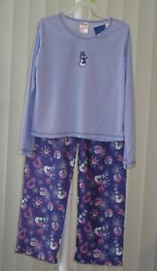 Girls Pajamas Long Sleeve Purple Snowmen Girl Connection  New L (10/12)