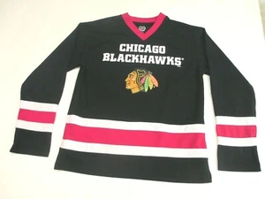 Camiseta deportiva de hockey Chicago Blackhawks NHL para jóvenes niños grande sin nombre sin número NHL NUEVA - Imagen 1 de 8
