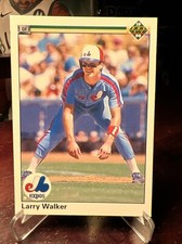 1990 Upper Deck Baseball LARRY WALKER Expos RC 466