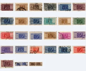 1946 - POSTAL PARCELS - Two sections, mail horn, watermark wheel - ITALY - Picture 1 of 28
