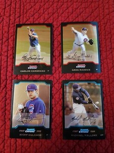 Chicago Cubs 2004 Bowman Chrome, 4 MLB players