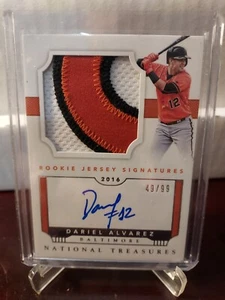 2016 Panini National Treasures #49/99 Dariel Alvarez #RJSV-DA Rookie Auto RC - Picture 1 of 4