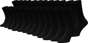 24 Pairs Cotton Crew Socks, Men's Women's Athletic Sports Sock Size 9-11 (B9) - Picture 1 of 3