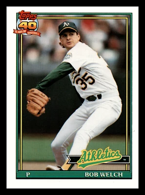 1991 O-Pee-Chee Bob Welch  #50 Oakland Athletics NM-MINT OPC - Image 1 of 2
