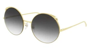CARTIER Gold With Grey Lens 60-20-140 MM Women's Sunglasses CT0149S 001 - Picture 1 of 2