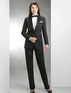Giacca e pantalone smoking formale donna. Taglia 20 - Foto 1 di 1