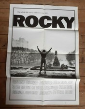 ROCKY MOVIE POSTER SYLVESTER STALLONE BOXING THE TIMES NEWSPAPER 23" X 33"