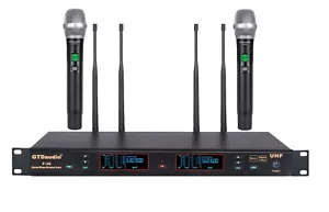 GTD Audio 2x100 Ch UHF Diversity Wireless Hand held Microphone Mic System F-36 - Picture 1 of 3