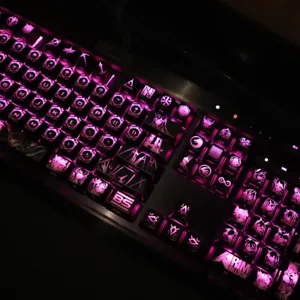 Arknights Mechanical Keyboard RGB Translucent keycaps 104pcs Custom Made Boxed - Picture 1 of 12