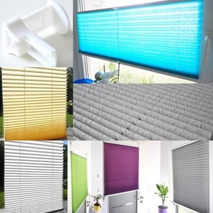 Plissee Klemm fix ohne Bohren verspannt Falt Rollo Easy Jalousie Fenster & Tür - Bild 1 von 29
