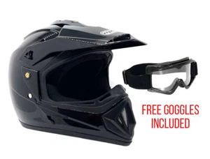 OFF Road MMG Helmet. Model 30. Color: Shiny Black. *DOT APPROVED* *FREE GOGGL... - Bild 1 von 4