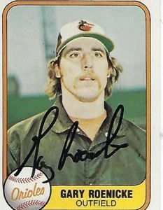 GARY ROENICKE SIGNED 1981 FLEER #187 - BALTIMORE ORIOLES - Picture 1 of 1