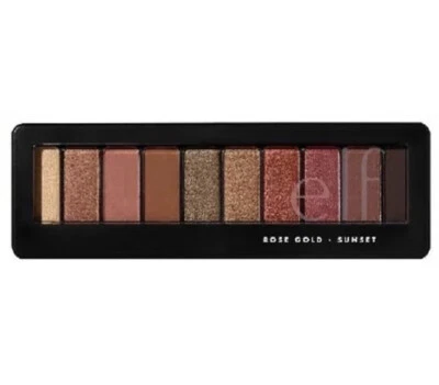 ELF 10 Colours ROSE GOLD EYESHADOW PALETTE-SUNSET, Shimmer, Matte, Base, Glitter - Image 1 of 4