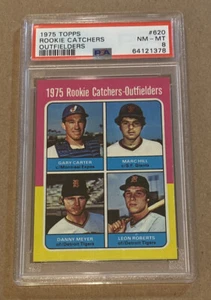 1975 Topps Rookie Catchers/Outfielders Carter Hill Meyer Roberts Karte #620 PSA 8 - Bild 1 von 4