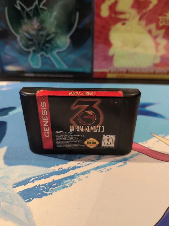 Mortal Kombat 3 (Sega Genesis, 1995)  Authentic, Tested - LOOSE - Image 1 of 3