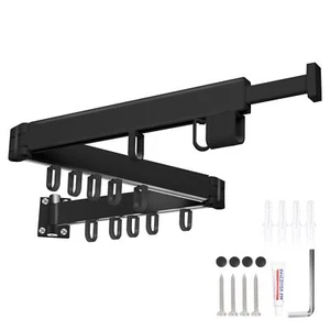Clothing Drying Rack Retractable Laundry Space Saver Wall Mounted Collapsible... - Picture 1 of 6