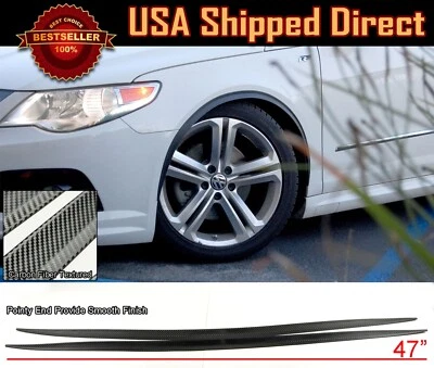 Extensión de guardabarros flexible delgado 47" acabado texturizado de carbono para Hyundai Kia Foto 1 de 4