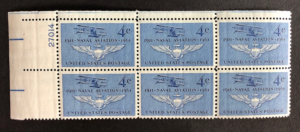 Sc# 1185 4 Cent Naval Aviation 50th Annv. (1961) MNH MS P# 27014 SCV $4 - Image 1 of 1
