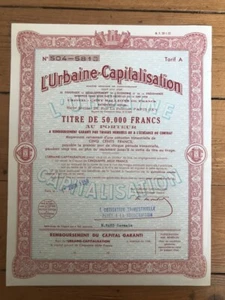 L'URBAINE - CAPITALISATION 1959 - 50 000 FRS (C3) - Foto 1 di 1