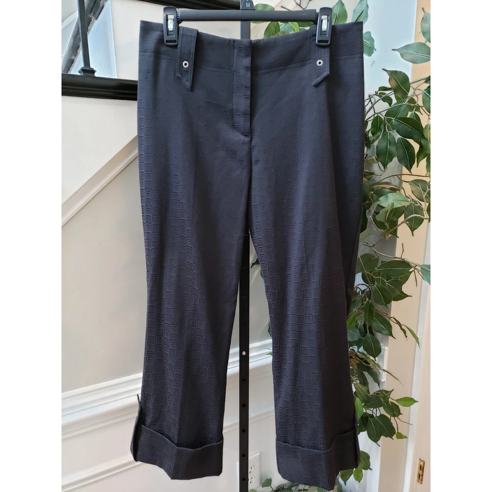 Pantalones de hipnotizado para mujer 10 negros de algodón texturizado con bolsillos elásticos con puños Foto 1 de 4