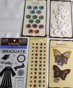 CLASSIC RECOLLECTION'S! YARN FLOWERS, BUTTERFLIES 78 P9ECES! - Picture 1 of 1