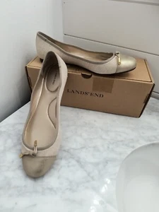 NEU im Karton - Land's End Emma klassische Captoe-Ballerinas Damengröße 8 - Bild 1 von 10