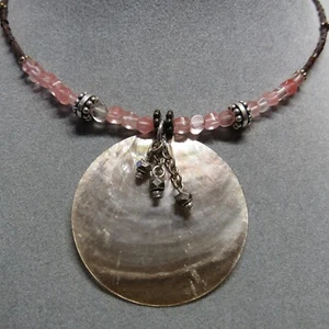 Collana con ciondolo pietra lunghezza girocollo regolabile argento sterling grandi magazzini - Foto 1 di 12