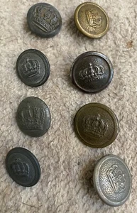 8 Original WW1 Soldier's Button - German Empire. Various Sizes And Markings. - Picture 1 of 2